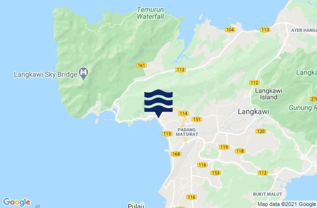 Kuala Teriang, Malaysia tide times map
