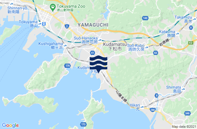 Kudamatsu Shi, Japan tide times map