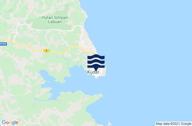 Kudat (Maradu Bay), Malaysia tide times map