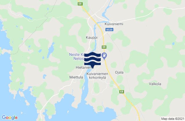 Kuivaniemi, Finland tide times map