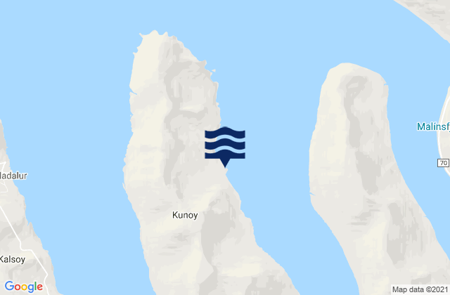 Kunoy, Faroe Islands tide times map