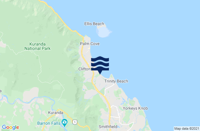 Kuranda, Australia tide times map