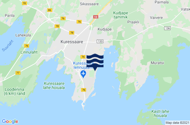 Kuressaare, Estonia tide times map