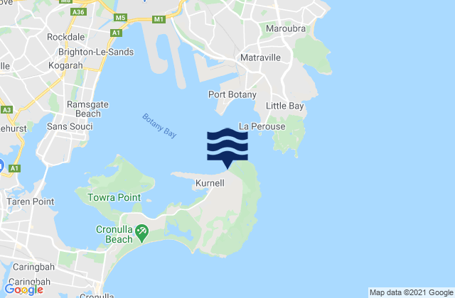 Kurnell Beach, Australia tide times map