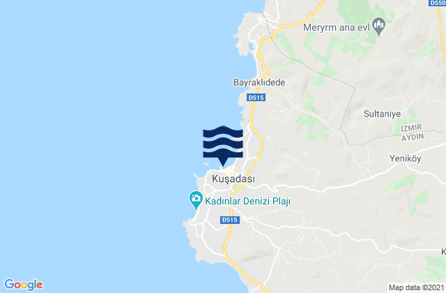 Kusadasi, Turkey tide times map
