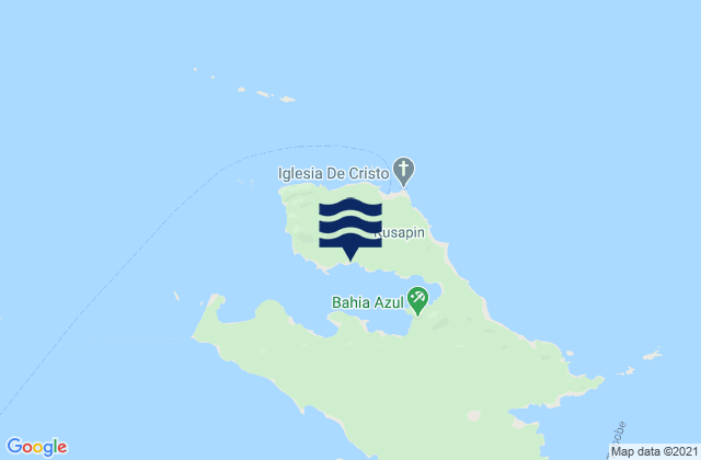 Kusapin, Panama tide times map