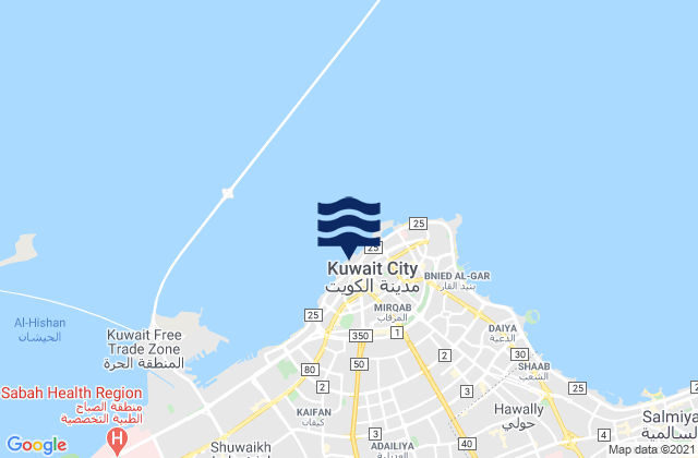 Kuwait City, Kuwait tide times map