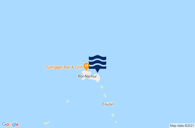 Kwajalein Atoll (Namur Island), Micronesia tide times map