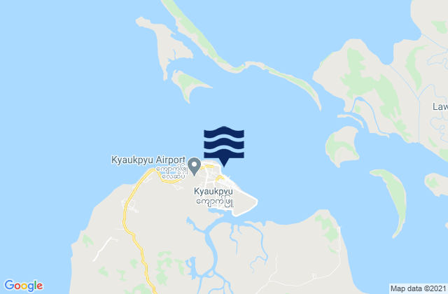 Kyaukpyu Ramree Island, Myanmar tide times map