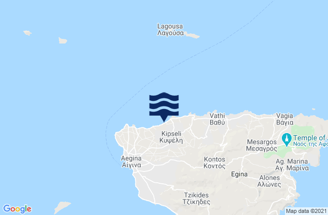 Kypseli, Greece tide times map