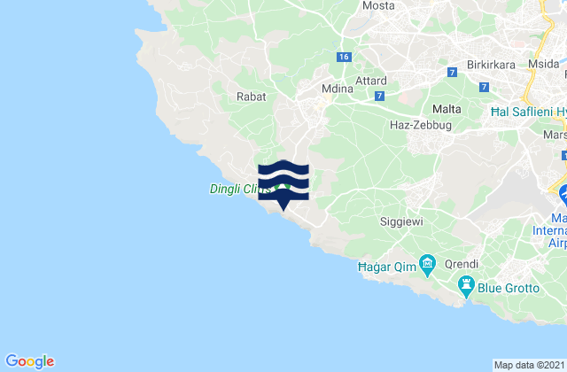 L-Imdina, Malta tide times map