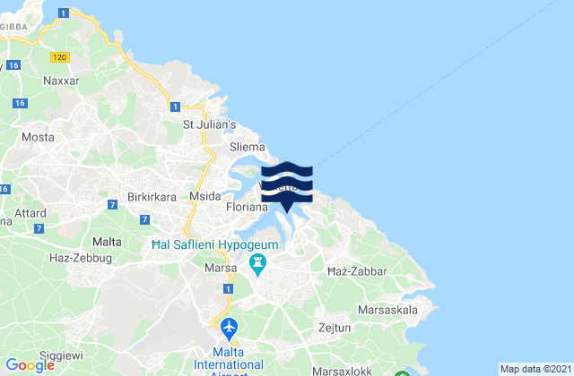 L-Isla, Malta tide times map