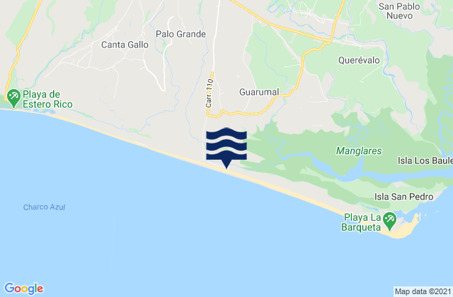 La Barqueta, Panama tide times map