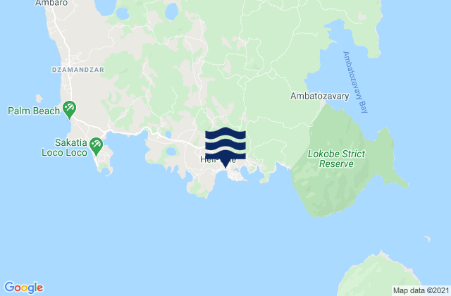 La Batterie, Madagascar tide times map