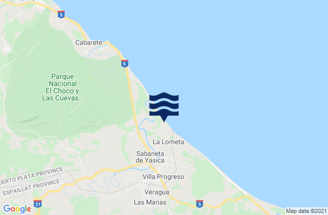 La Boca, Dominican Republic tide times map