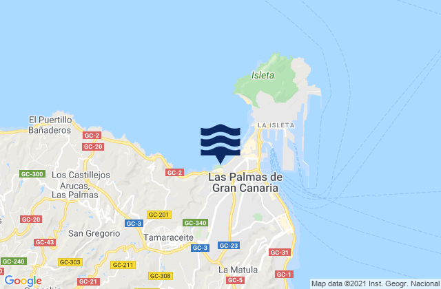 La Cicer, Spain tide times map