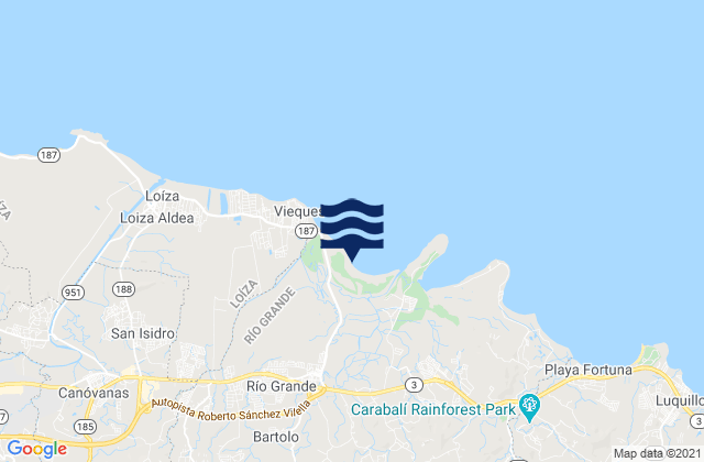La Dolores, Puerto Rico tide times map
