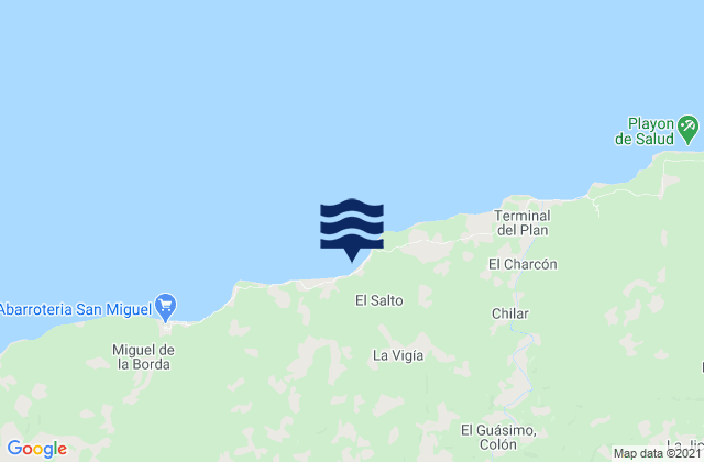 La Encantada, Panama tide times map
