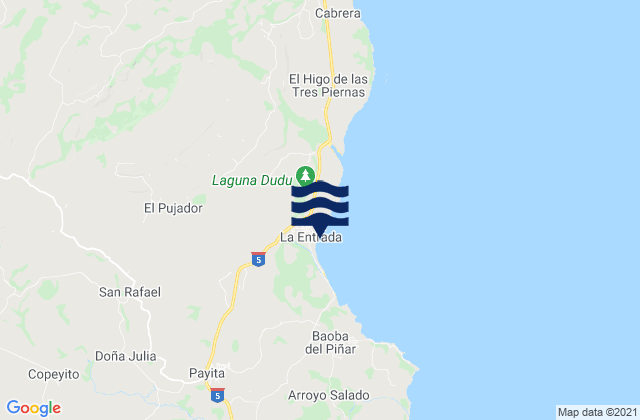 La Entrada, Dominican Republic tide times map