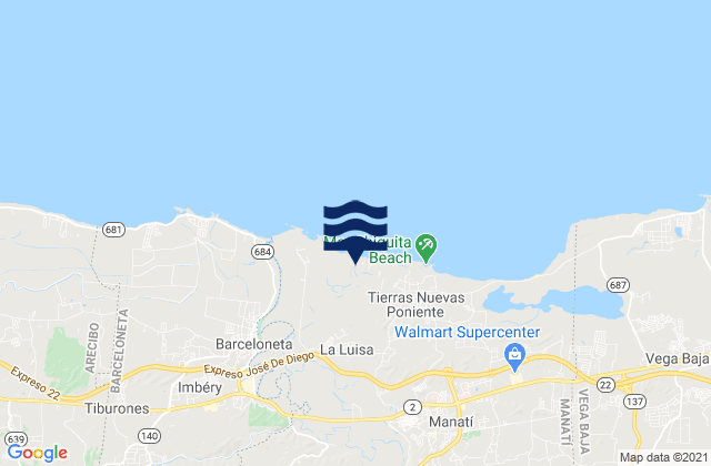 La Luisa, Puerto Rico tide times map