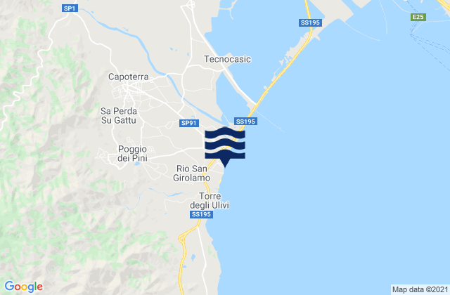 La Maddalena, Italy tide times map
