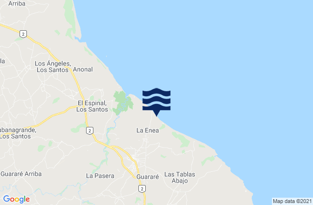 La Palma, Panama tide times map