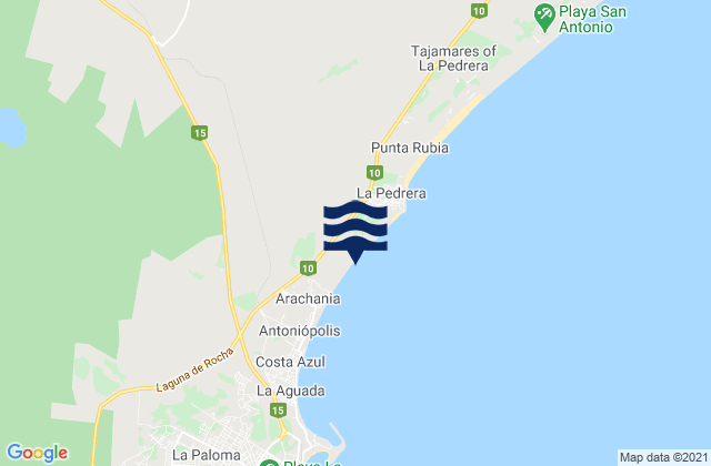 La Paloma, Uruguay tide times map