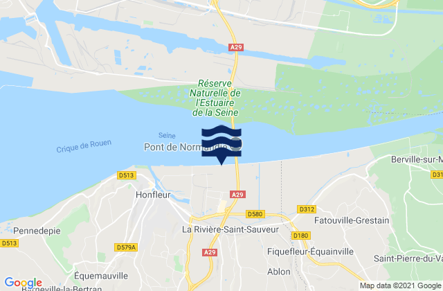 La Riviere-Saint-Sauveur, France tide times map