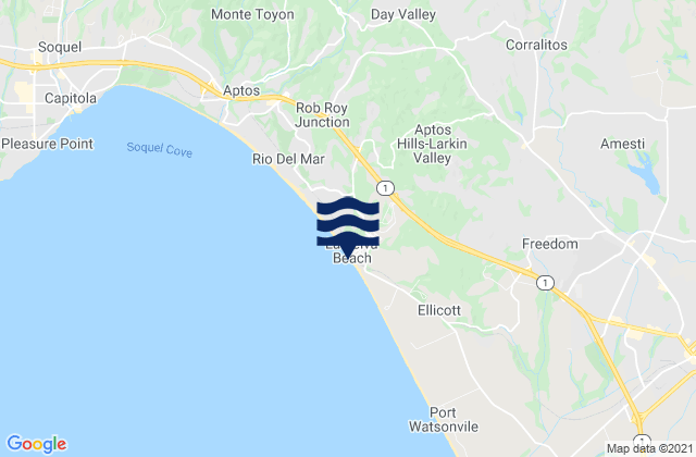 La Selva Beach, United States tide chart map