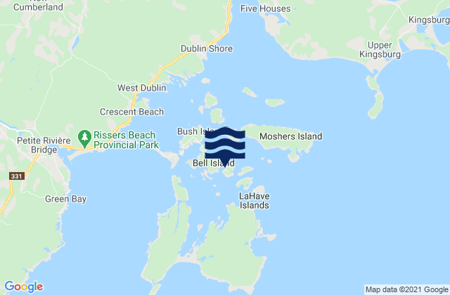 LaHave Island, Canada tide times map