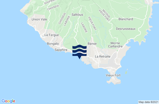 Laborie, Saint Lucia tide times map