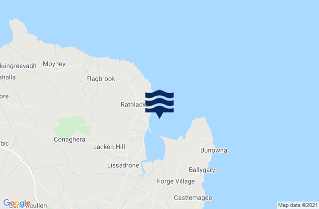Lackan Bay / Kilcummin, Ireland tide times map