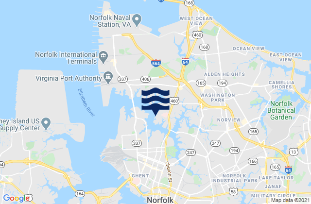 Lafayette River, United States tide chart map