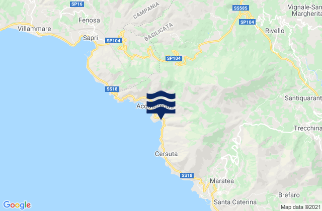Lagonegro, Italy tide times map