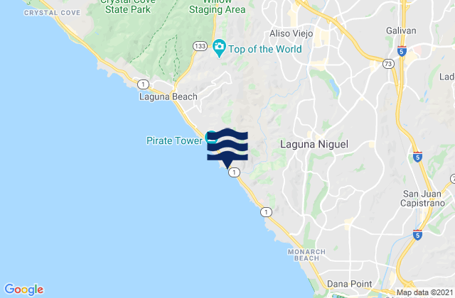 Laguna Beach - South Crescent Bay, United States tide chart map