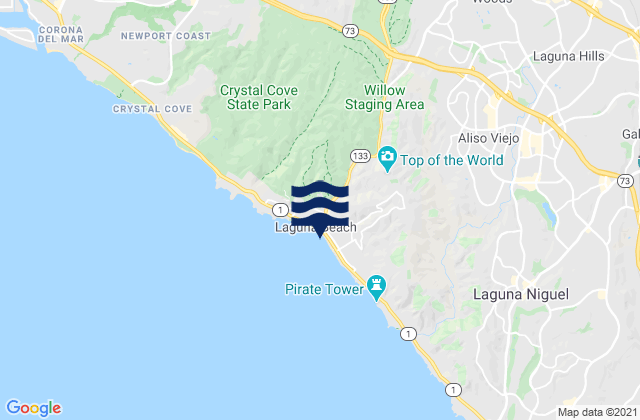 Laguna Hills, United States tide chart map