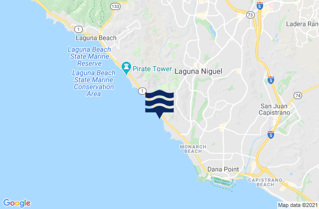 Laguna Niguel, United States tide chart map