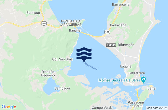 Laguna, Brazil tide times map