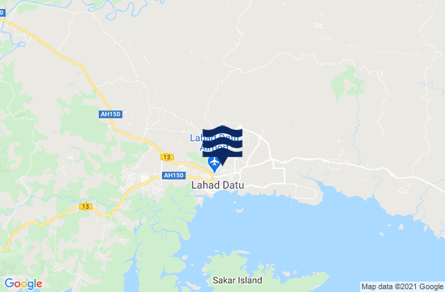 Lahad Datu Darvel Bay, Malaysia tide times map