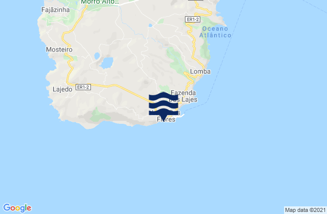 Lajens Flores Island, Portugal tide times map