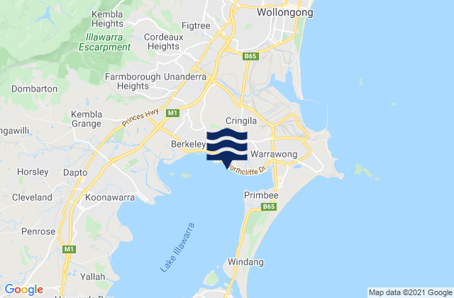 Lake Heights, Australia tide times map