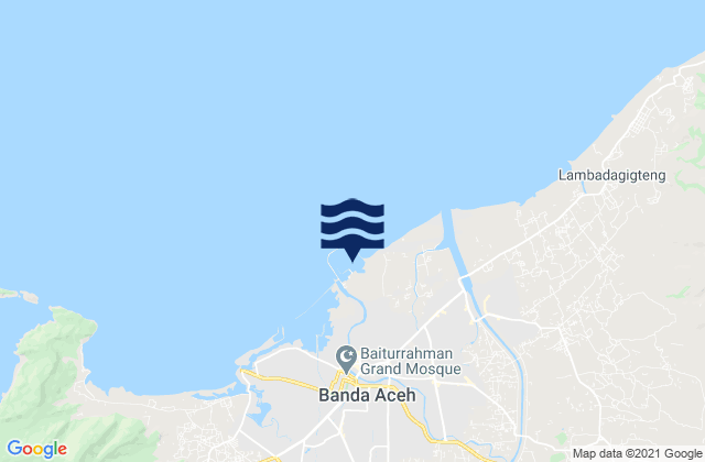 Lambaro, Indonesia tide times map