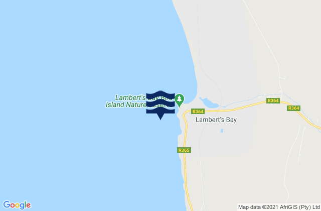 Lamberts Bay, South Africa tide times map
