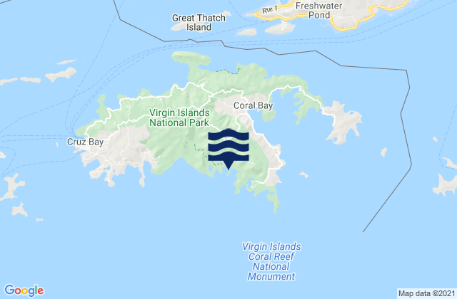 Lameshur Bay St. John, U.S. Virgin Islands tide times map