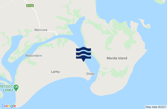 Lamu Kenya Tide Times Map 11514402 