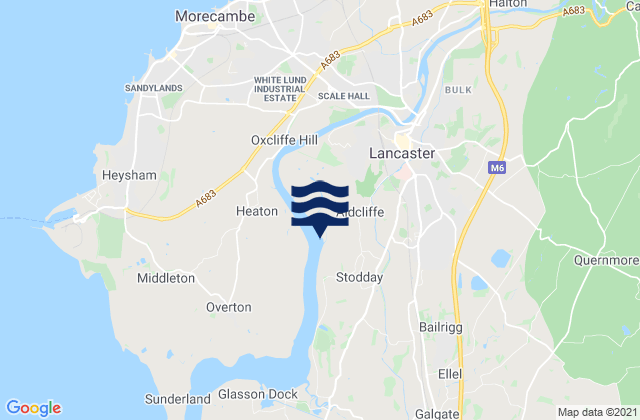 Lancaster, United Kingdom tide times map