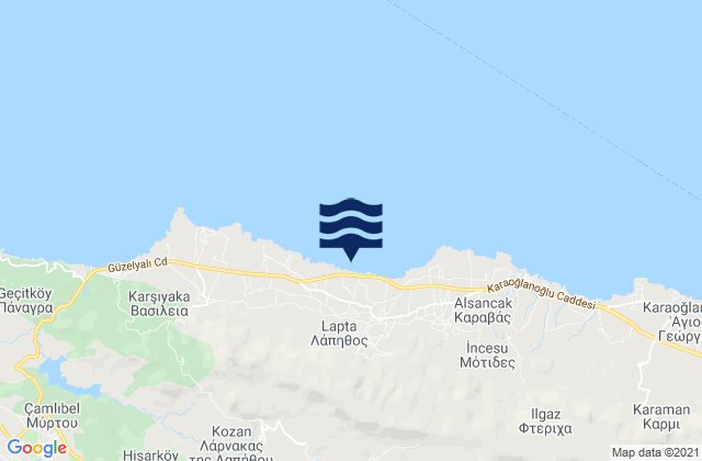 Lapithos, Cyprus tide times map