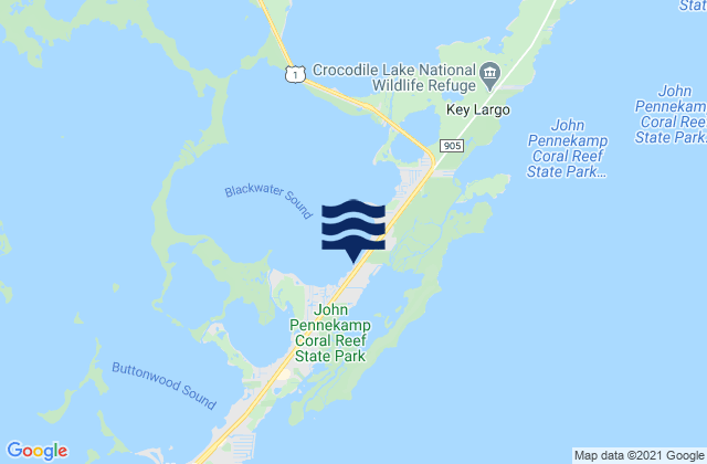 Largo Sound Key Largo, United States tide chart map