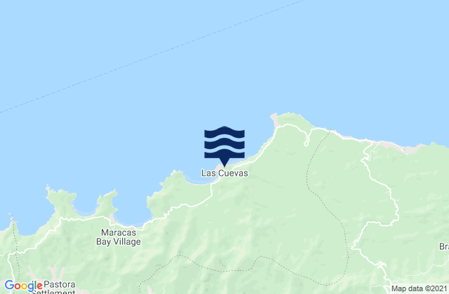 Las Cuevas, Trinidad and Tobago tide times map