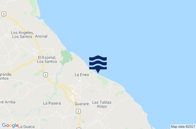 Las Palmitas, Panama tide times map